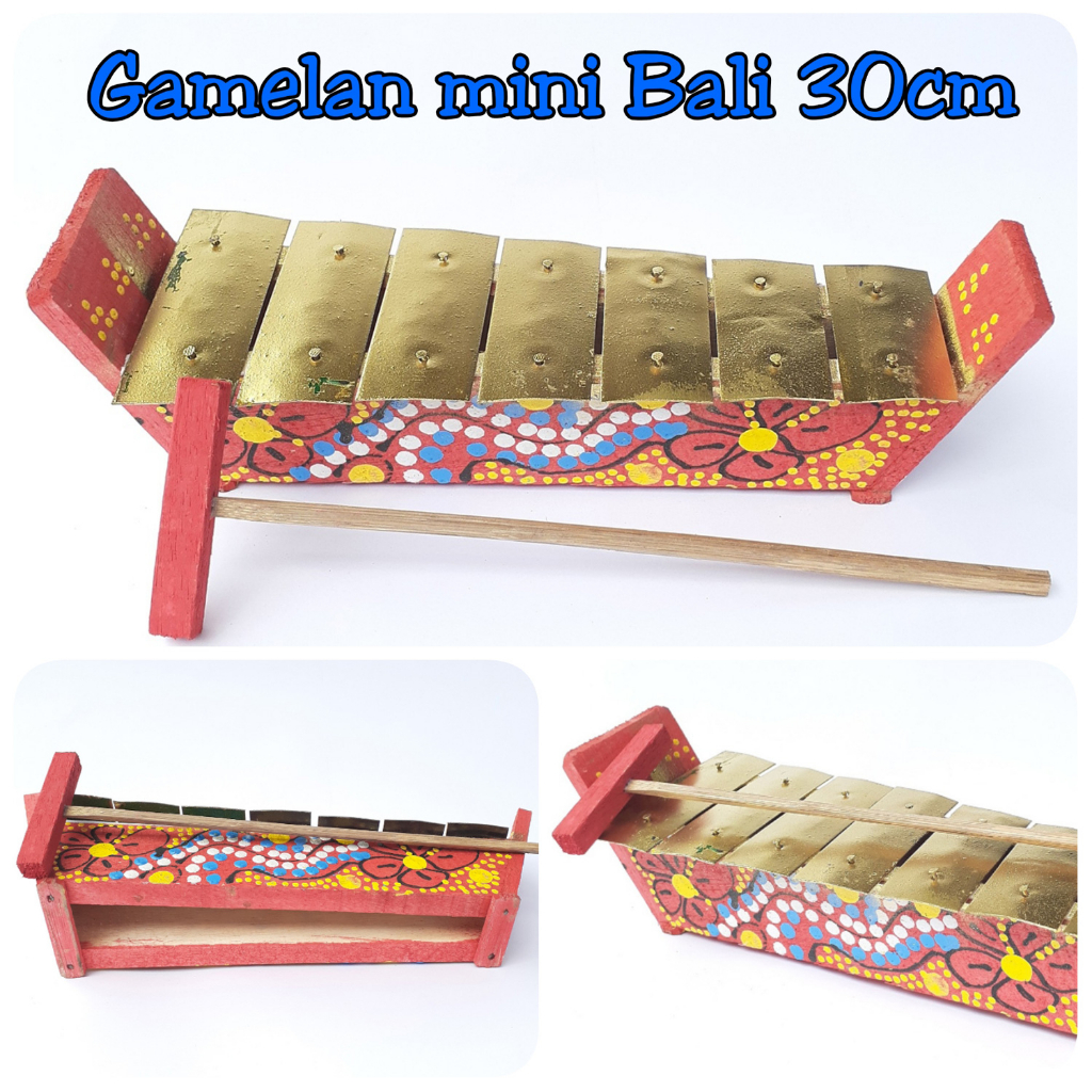 Gamelan bali mini 30cm alat musik mainan edukasi anak