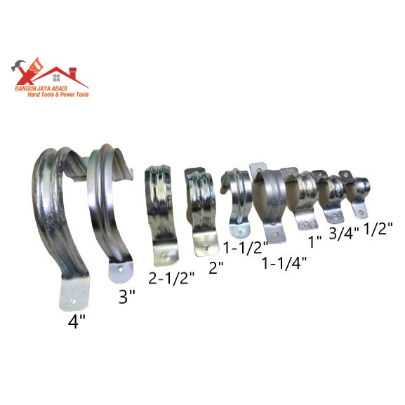Klem Pipa Plat / Clamp Pipa Pipe Paralon Besi / Klem Pipa Plat Besi BJA