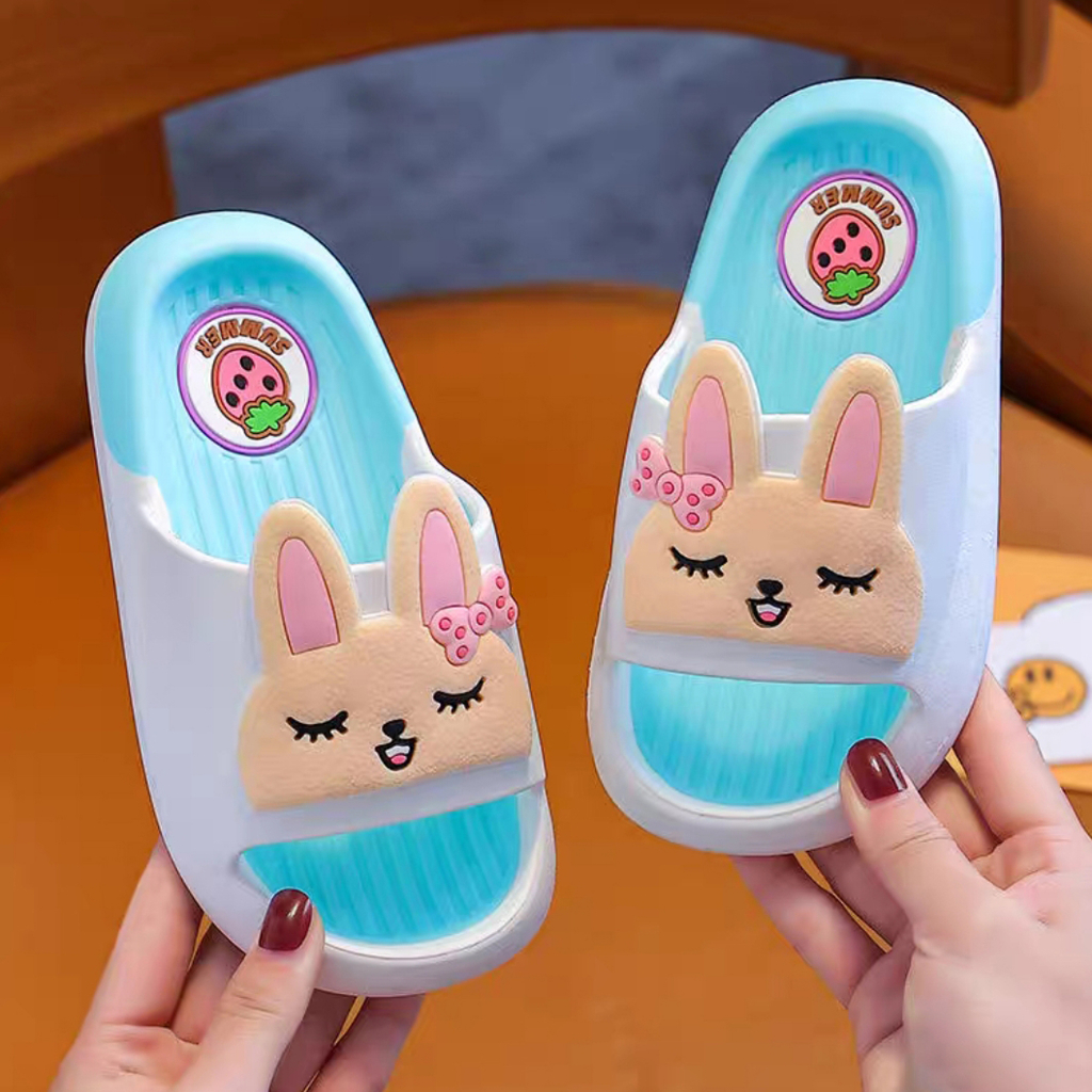 PROMO 12.12 PUNCAK Okaybaby B289 Sandal Slop rabbit Import Anak Perempuan Lucu Fashion Model Kekinian Sendal Casual