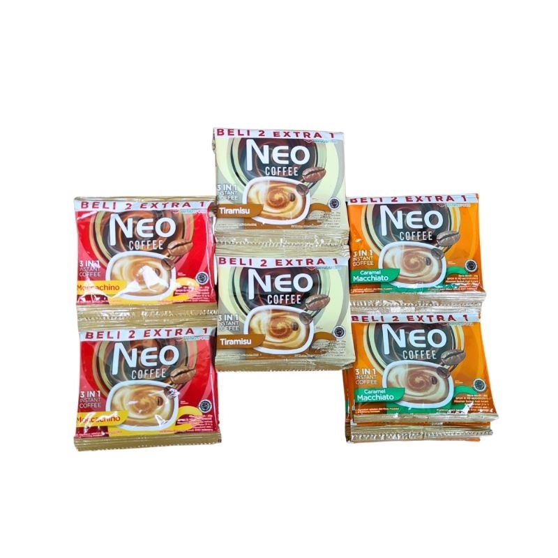 NEO COFFEE Netto 20gr Isi 15 Sachet [ Paket 10 + Gratis 5 Sachet ]