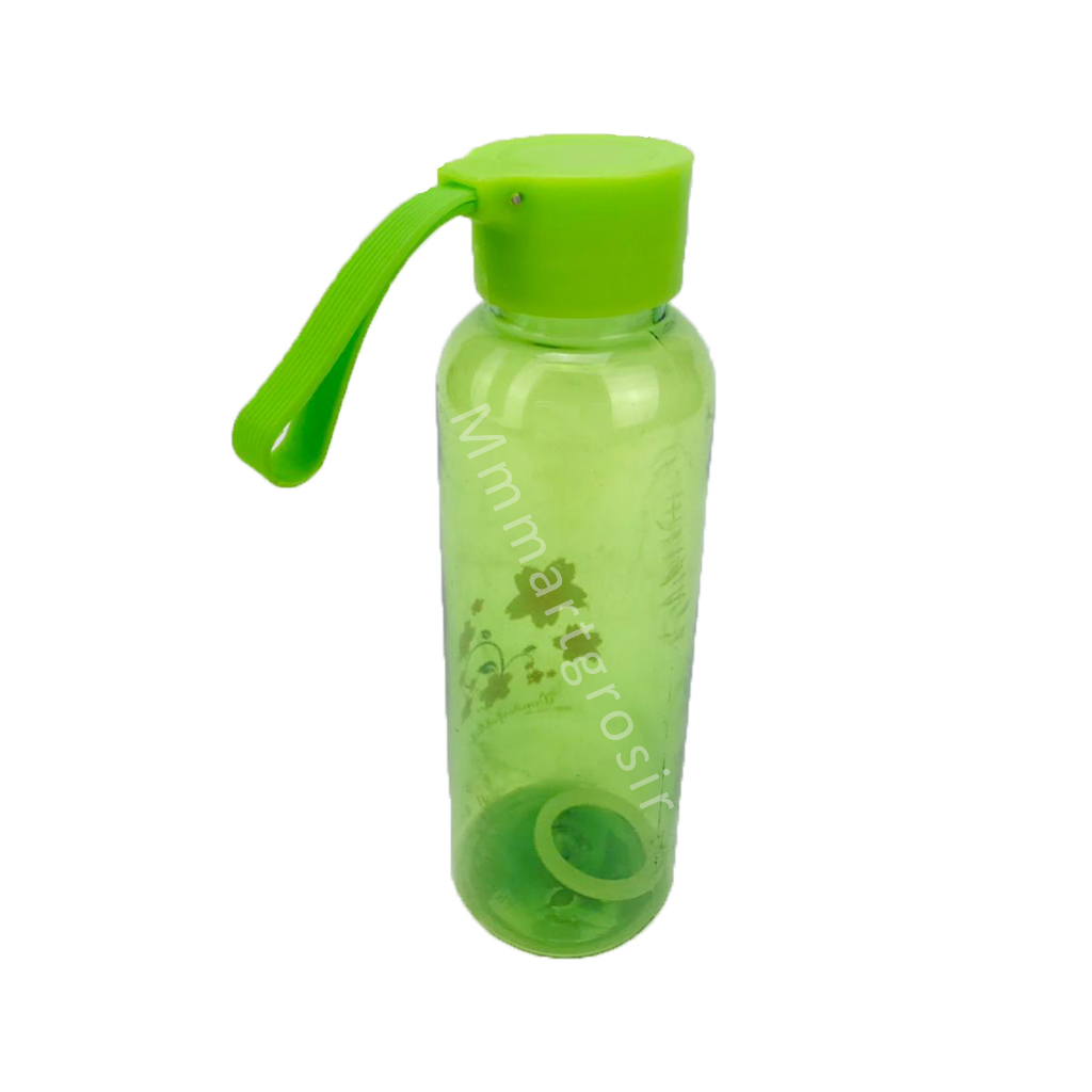 Botol Minum/ Botol minum plastik / Motif bunga / warna hijau ly-22213-3 / 500ml