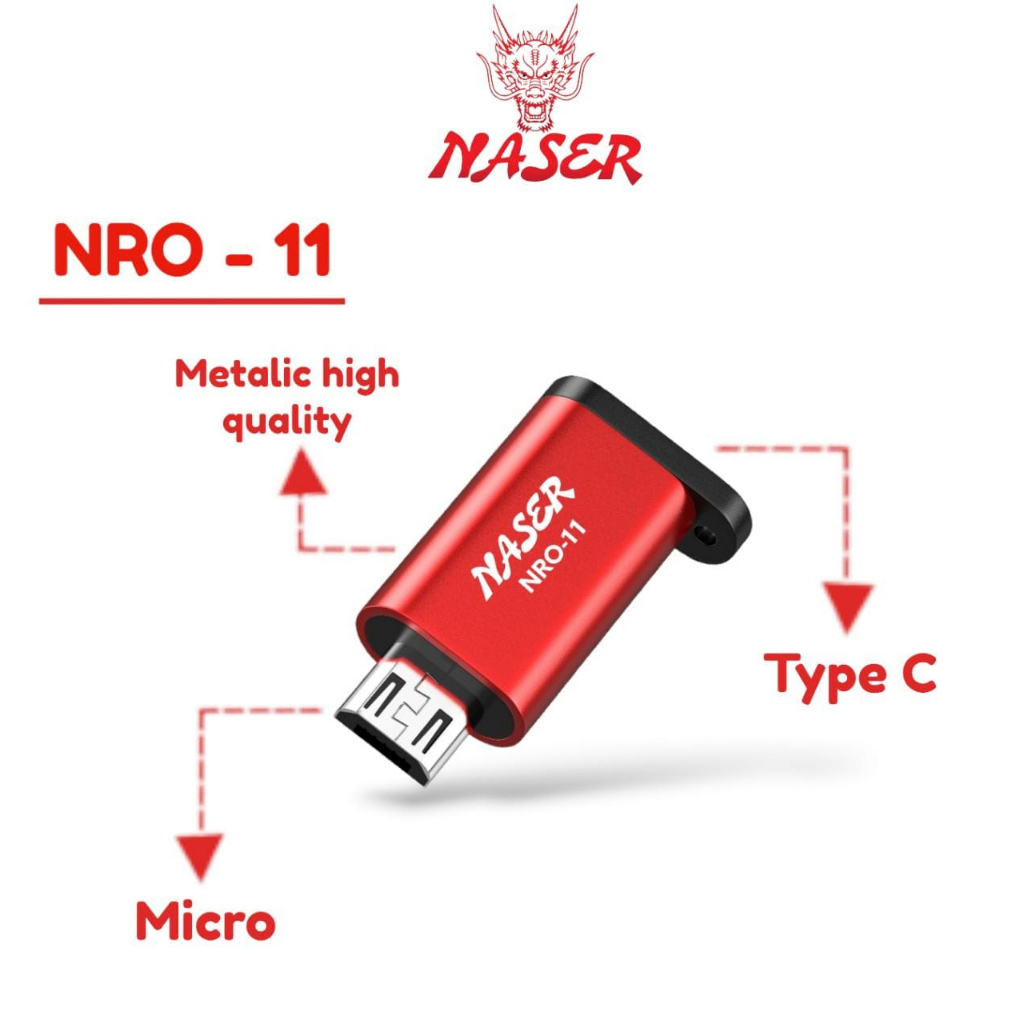 NASER OTG TYPE C TO MICRO USB NRO-11 / Connector Adapter Converter Type C to Micro