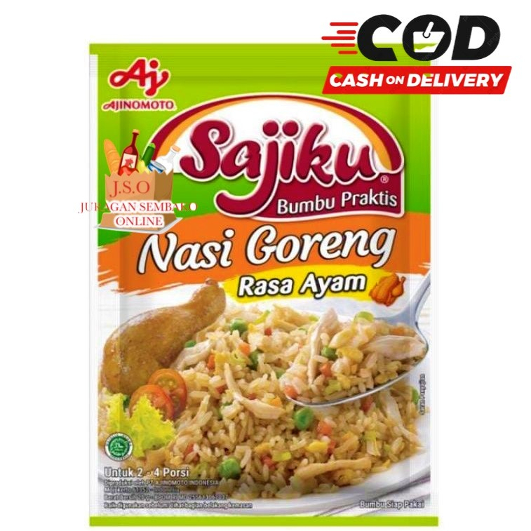 (JSO) AJINOMOTO SAJIKU NASI GORENG RASA AYAM 20gr / NASI GORENG RASA PEDAS / bumbu instan sajiku nasi goreng