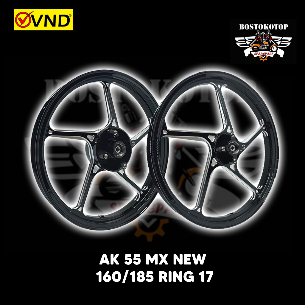 VND Racing Velg AK 55 Palang 5 Model Enkei X1R Taka Set Depan Belakang Yamaha Jupiter Jupi MX NEW Uk
