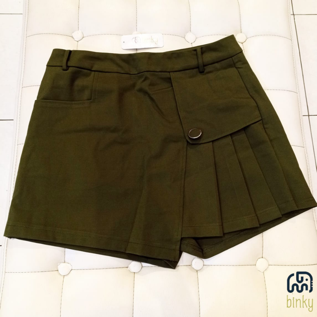 Rok Celana " marsha "  Hijau Army Green Olive Size L