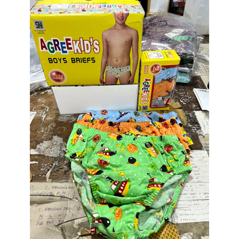 (3pcs) CD segitiga anak laki laki celana dalam cowok AGREE AG004