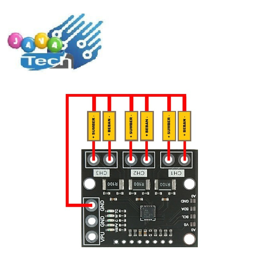 INA3221 3 Channel High Side Current Sensor SMBUS Interface Module