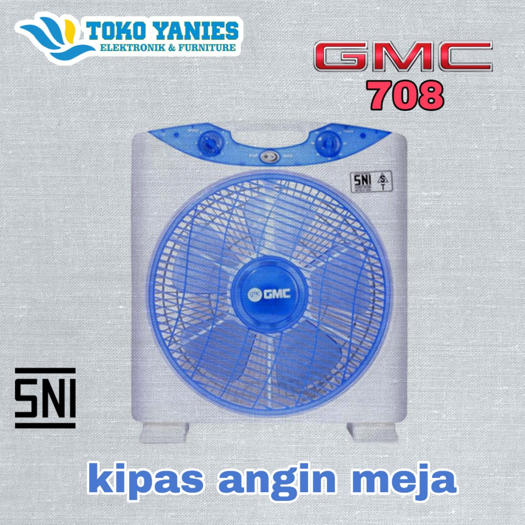 GMC 708 kipas angin meja kotak