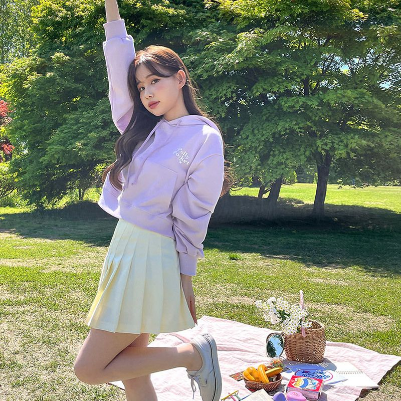 [COD] Sweater Wanita Polly Pocket Crop Hoodie [ Last Stock ]