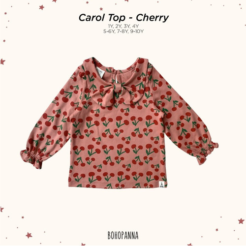 Baju Bayi Kaos Atasan Anak Perempuan BOHOPANNA - CAROL TOP 1-6 Tahun