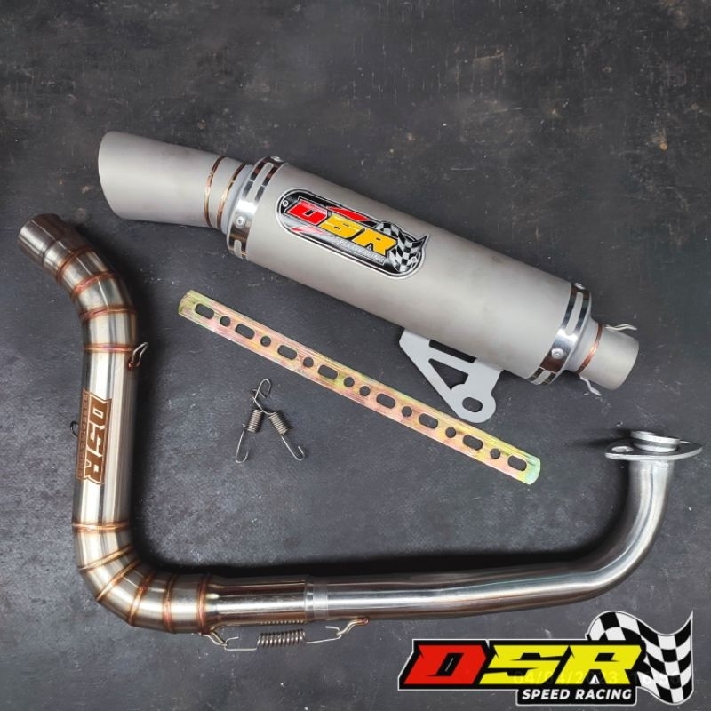 Knalpot DSR Header Kobra type Corong Thailand Sandblast inlet 38 45 50mm
