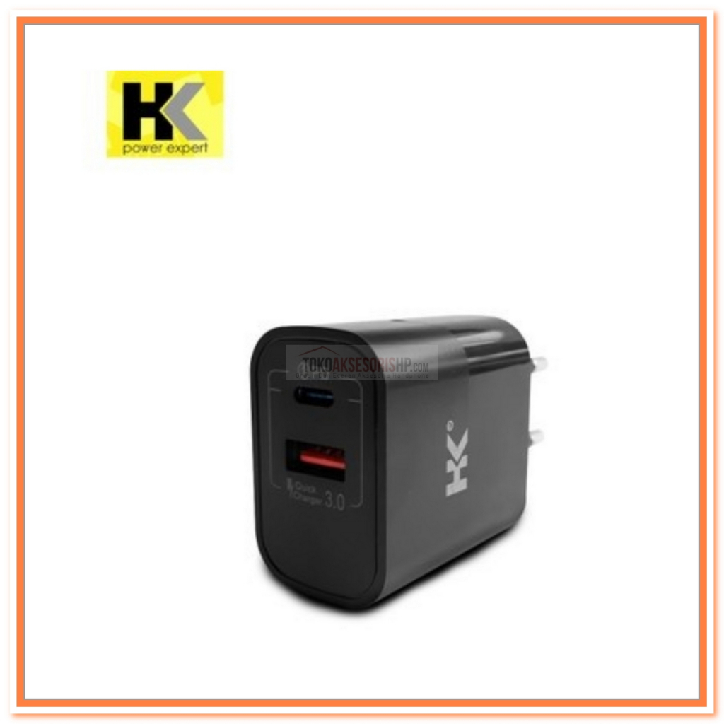 Adapter Charger HK PD-202 Fast Charging Usb & Type C PD Q3.0 18W
