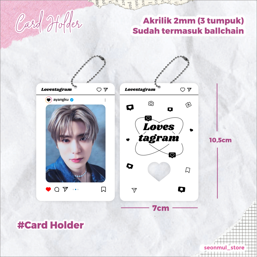 CAHOL ACRYLIC INSTAGRAM SERIES / PHOTOCARD HOLDER AKRILIK INSTAGRAM SERIES / ID CARD HOLDER INSTAGRAM SERIES