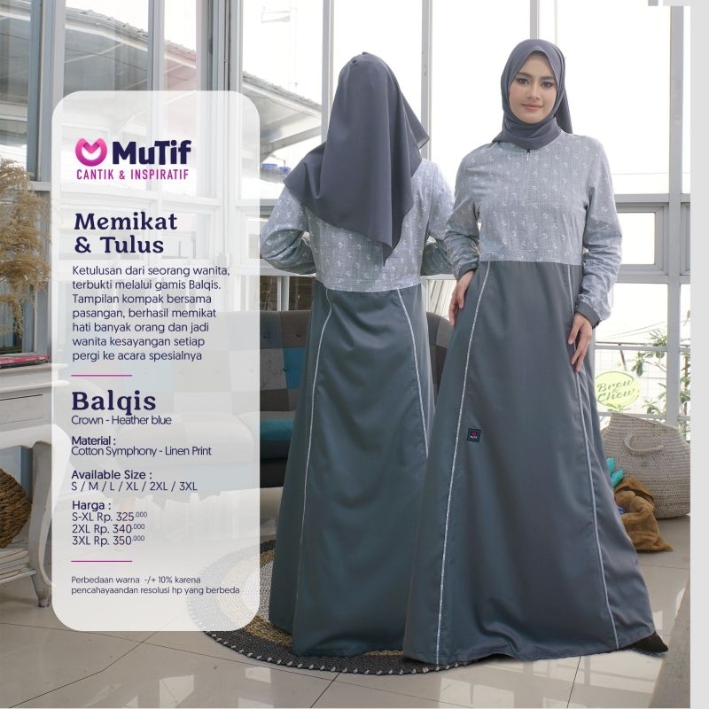 COUPLE MUTIF BALQIS & BILLAR HEATHER BLUE