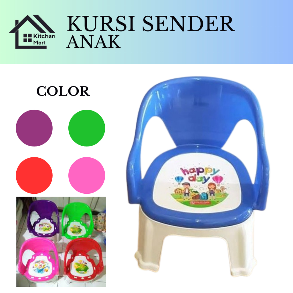 Kursi Sender Tangan Anak Bangku Plastik Sender Anak dengan Pegangan