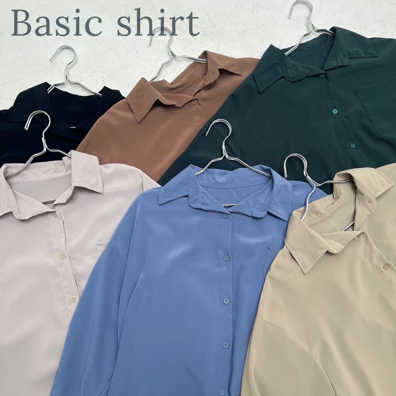 Snow sheer Basic shirt | Kemeja polos| kemeja oversize