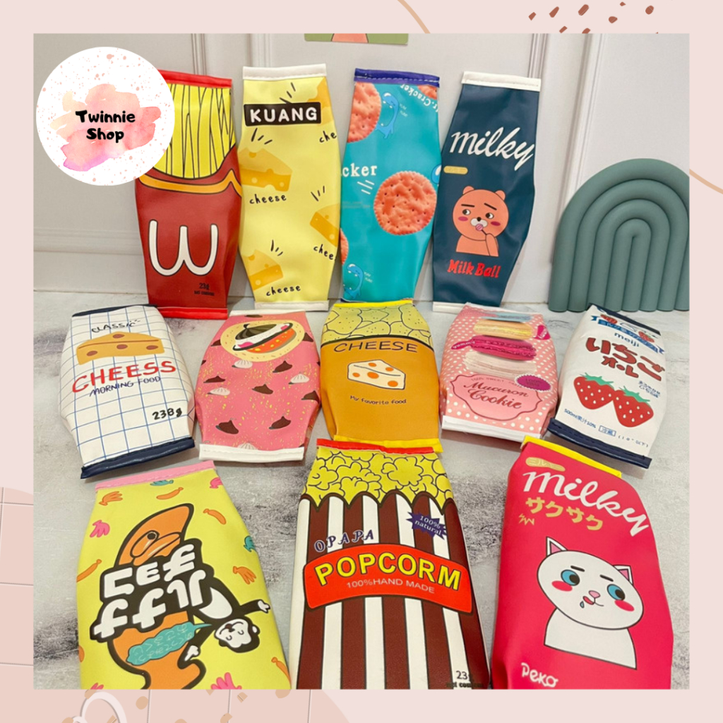

Kotak Pensil Persegi Bentuk Makanan Ringan Snack Snek Lucu Unik Pencil Case Tempat Pensil Alat Tulis