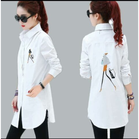 VVV Shop Tunik Girl bag / Tunik Wanita Warna Putih / Tunik Wanita Terlaris / Tunik Wanita Kekinian /