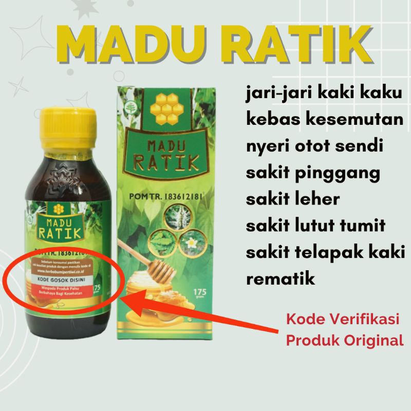 MADU RATIK HERBAL UNTUK REUMATIK ASAM URAT KEBAS KESEMUTAN jari jari kaku sakit pinggang nyeri sendi
