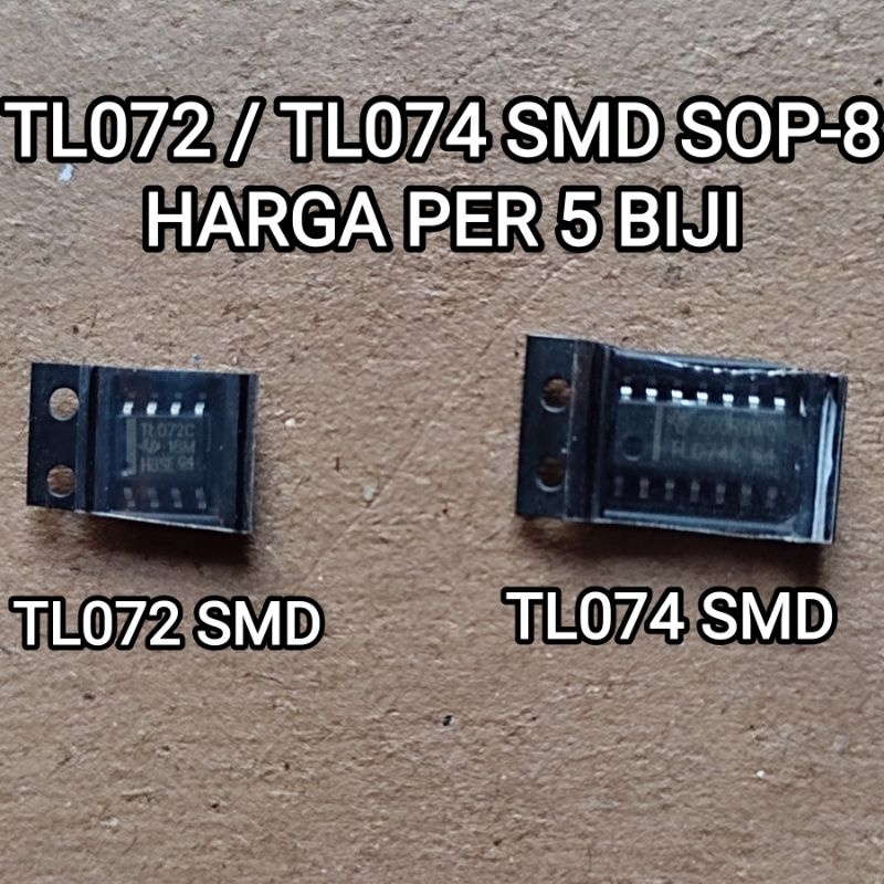 (5pcs) TL072 /TL074 TL 072 TL 074 TL072C TL074C SMD SOP-8 MICRO KECIL