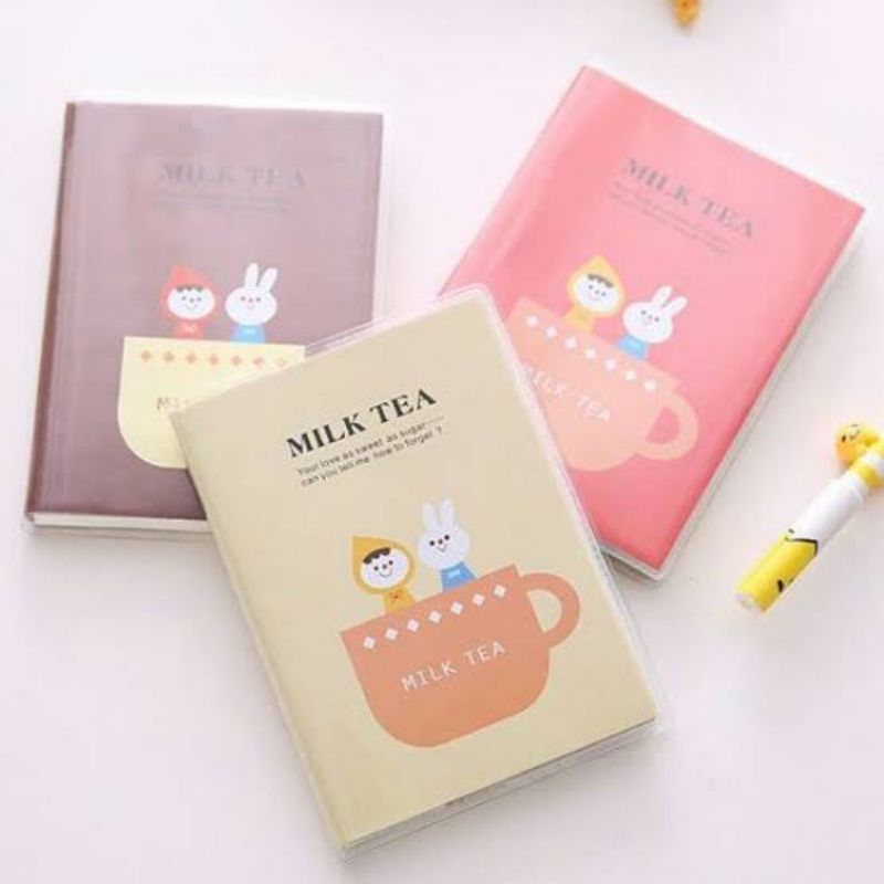 

1 Buku Diary Milk Tea Catatan Memo NoteBook Cute