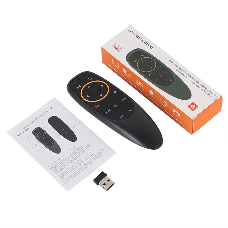 Wireless Air Mouse G10 6 Axis Gyroscope 2.4GHz Voice Control