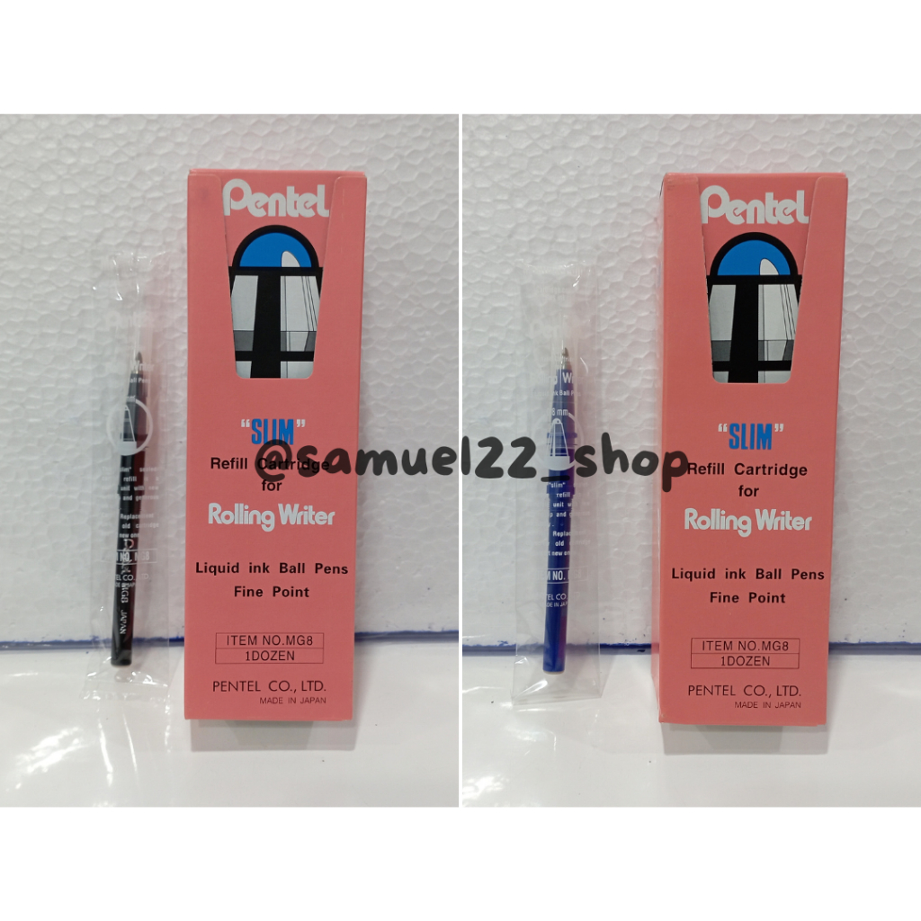 

Refil / Isi Pulpen PENTEL 0.8mm Tinta Hitam / Biru
