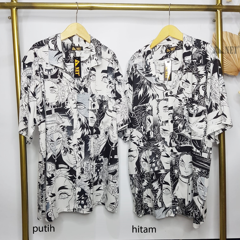 Baju Atasan kemeja hawai pria lengan pendek MS