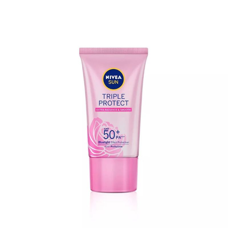 nivea sun face serum triple protect Hokkaido rose spf 50++