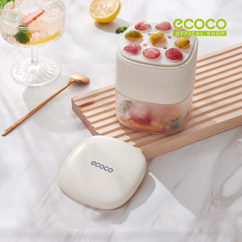 ECOCO Icebox Round - Cetakan Es Puding Mpasi Ice cube Es Batu Ice Cream buah kulkas freezer Bahan