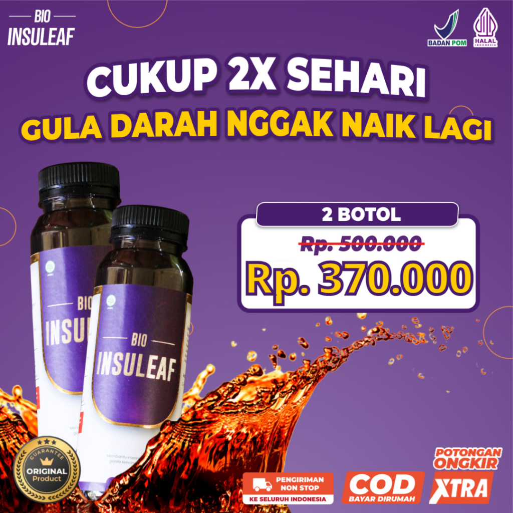 Bio Insuleaf Herbal Diabetes Official 2 Botol