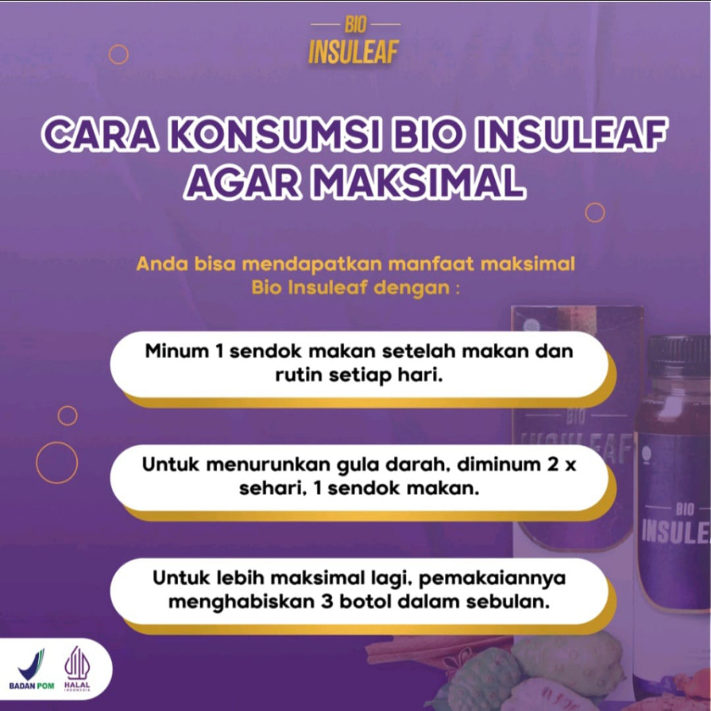 Bio Insuleaf Herbal Diabetes Official 2 Botol