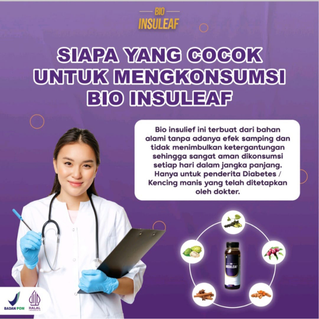 Bio Insuleaf Herbal Diabetes Official 2 Botol