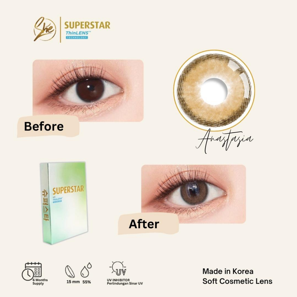 Superstar Anastasia softlens warna bulanan