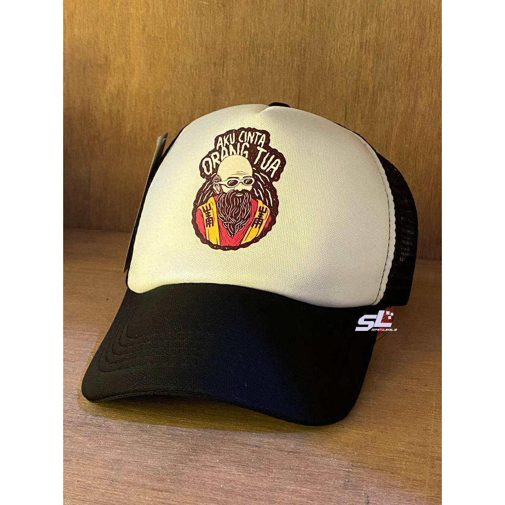 Topi Pria Wanita ORANG TUA Trucker Hat Band Metal Topi Jaring Distro Original Dewasa Couple Pasangan