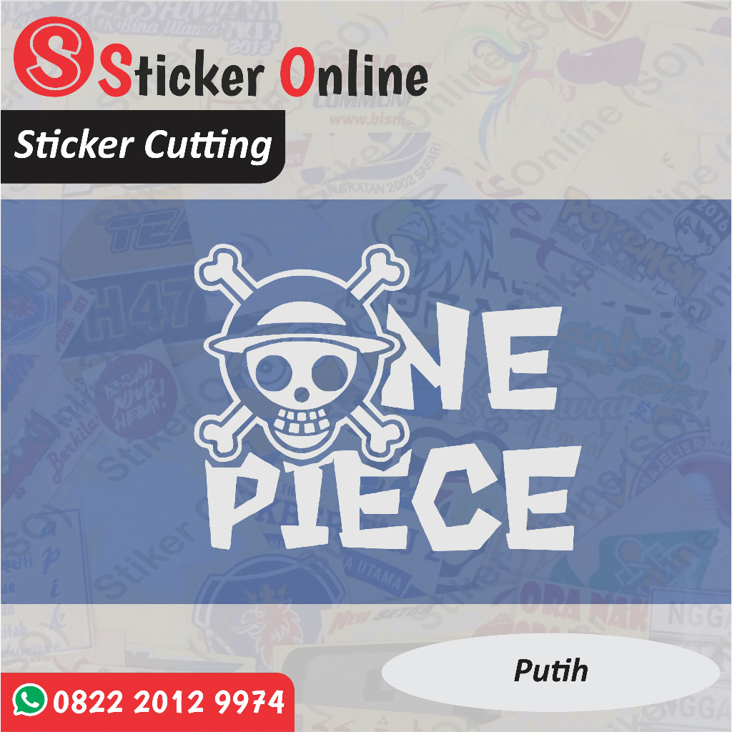 Stiker Tulisan One Piece | Stikcer Cutting One Piece Motor Mobil
