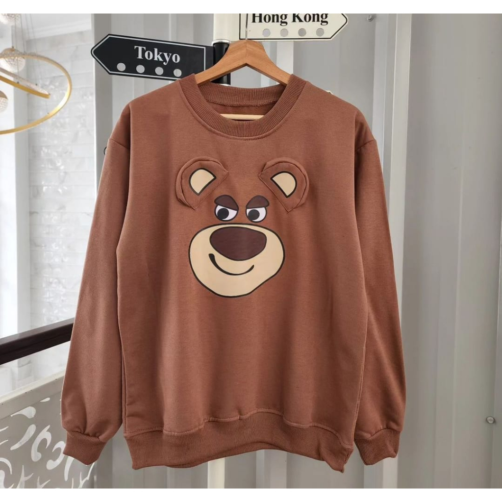 CREWNECK SWEATER WANITA - LOTSO EAR SWEATSHIRT SWEATER WANITA