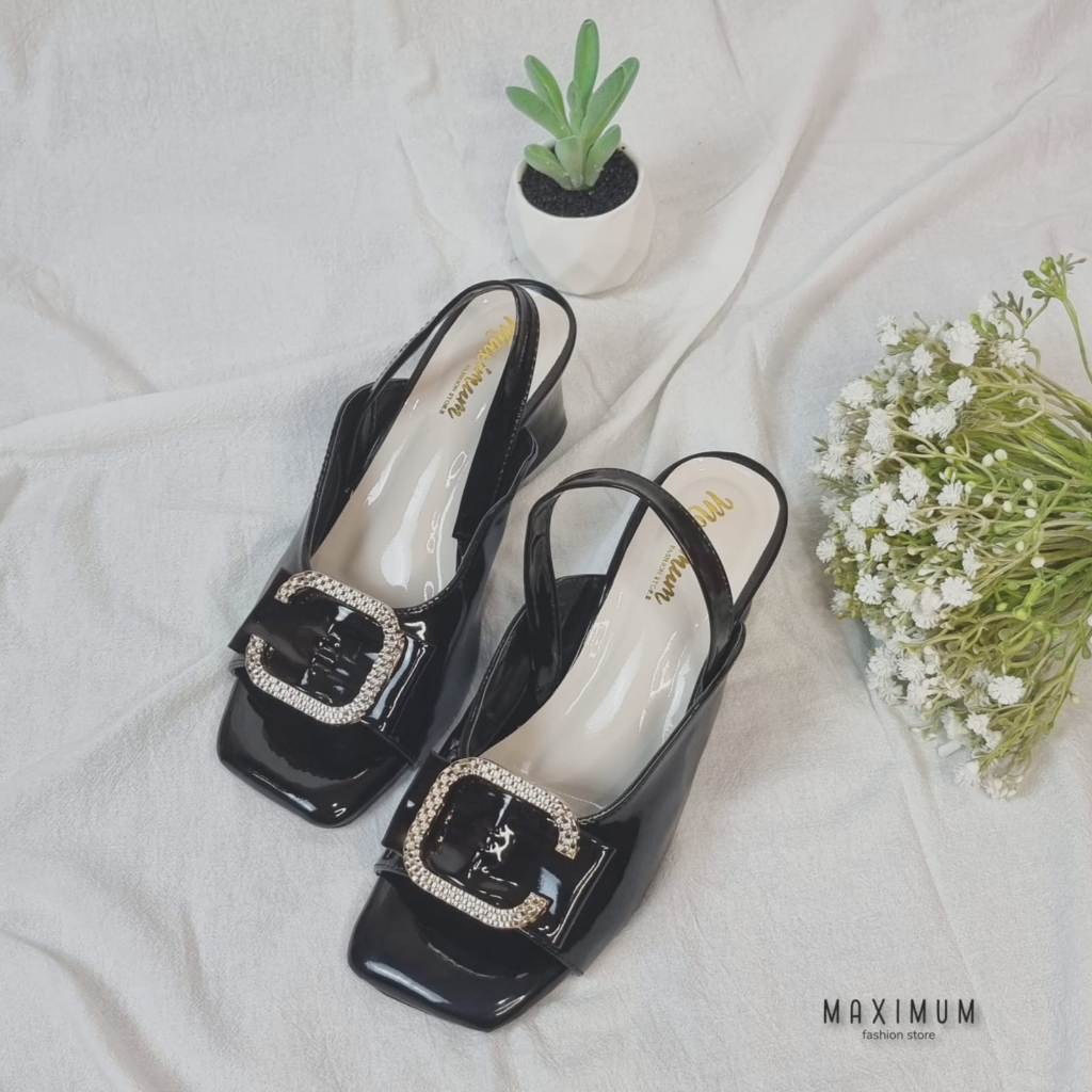 R9 Sendal Wanita Hak Tahu 5CM Korean Style Sepatu Heels Pesta