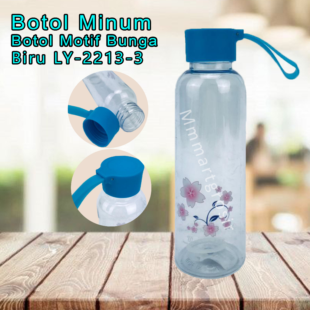 Botol Minum / Botol Plastik / Motif Bunga / 500ml / LY- 2213-3