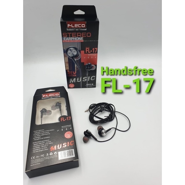 Ready Handsfree Earphone Fleco FL-17 Suara Superbass Original BY SMOLL