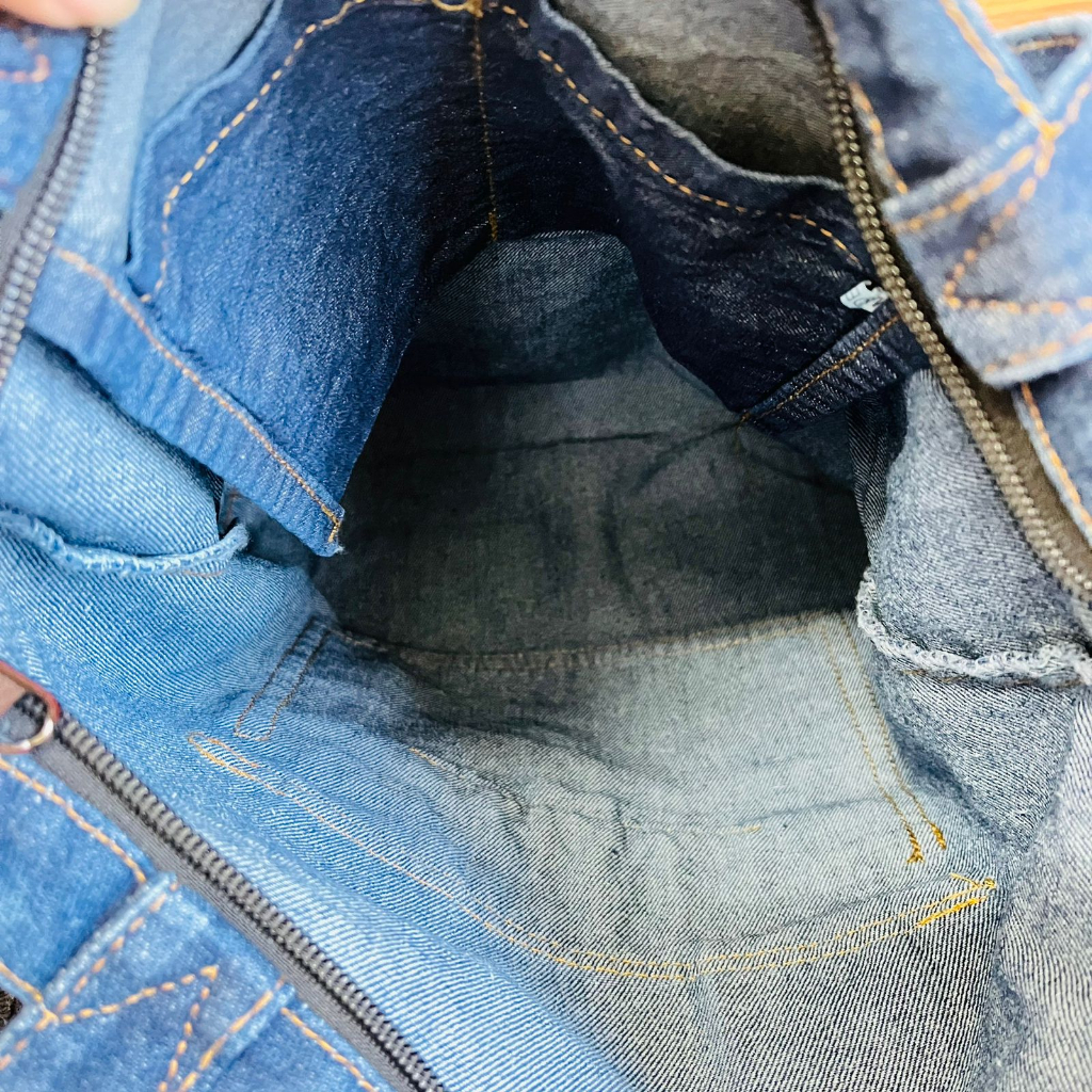 (PINK_IMP) New Tas Tote bag Import Wanita Kuliah Hangout Ngemall . Bahan Jeans . Premium