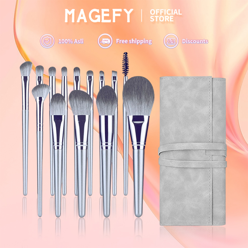 MAGEFY 14pcs Makeup Brush Set First Sight Silver Makeup Brushes Face Makeup Brushes 1414