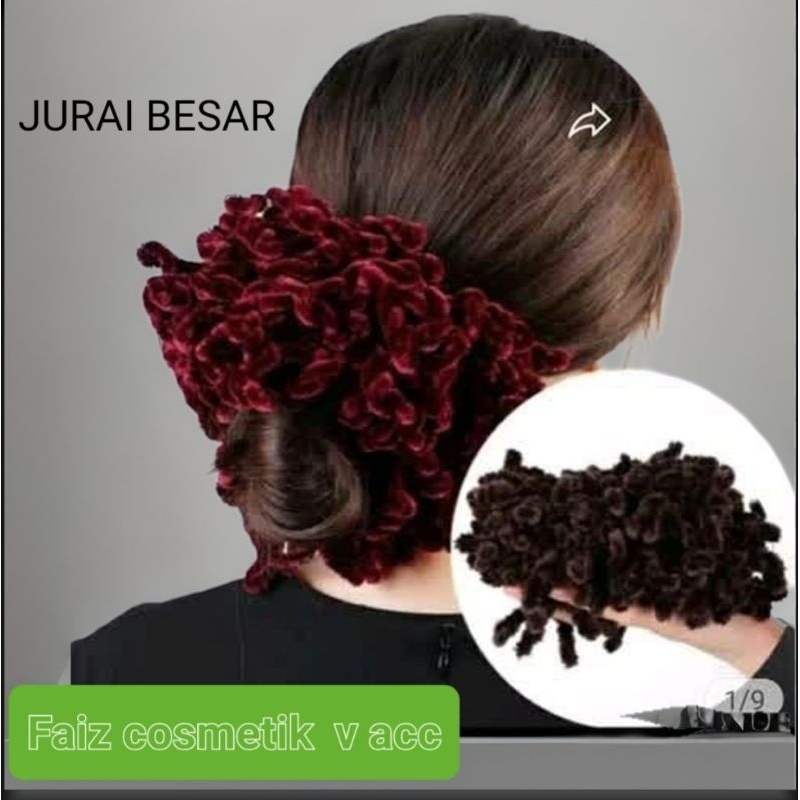 Iket Rambut Ubur-Ubur Cepol Hijab 100 Jurai Besar