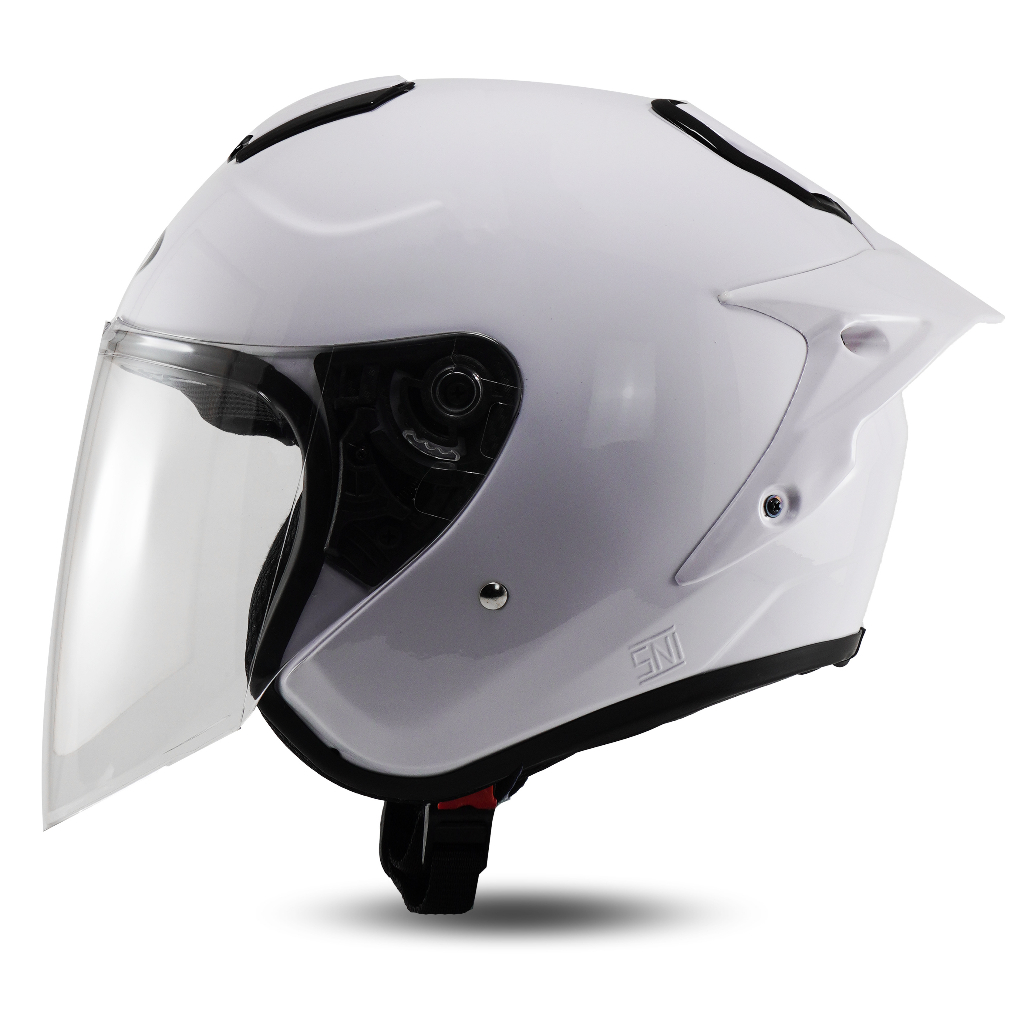 Helm Paket Ganteng Half Face Cosmic Solid Visor Clear Kyoto Osaka Spoiler