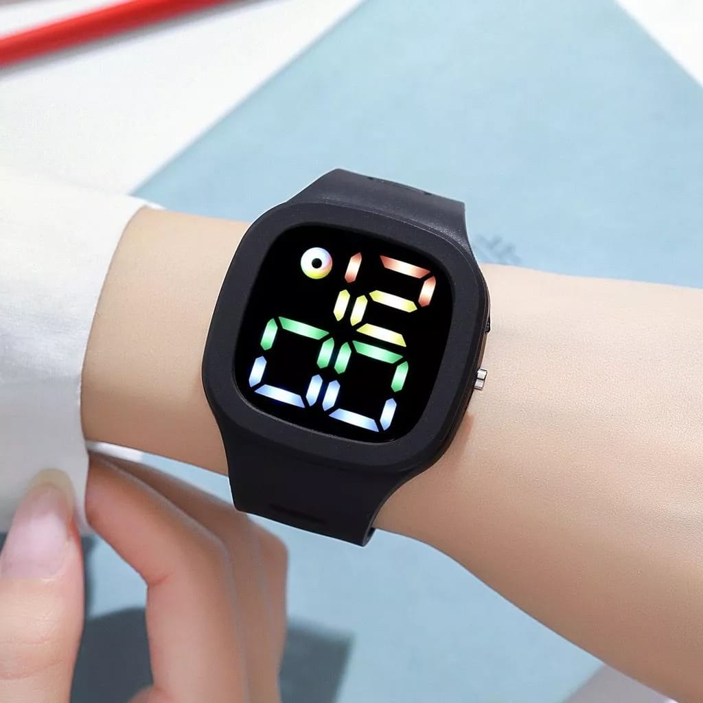 JAM Tangan Digital Jam tangan simple warna soft Jam Tangan cantik