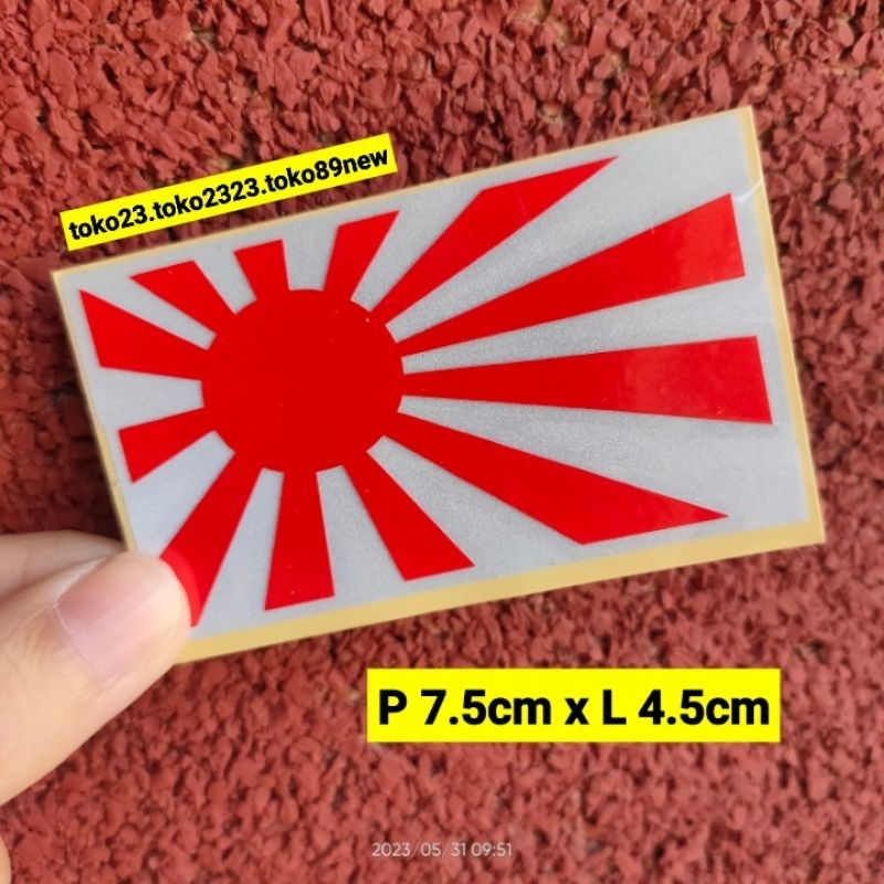 sticker cutting motor stiker bendera jepang japan