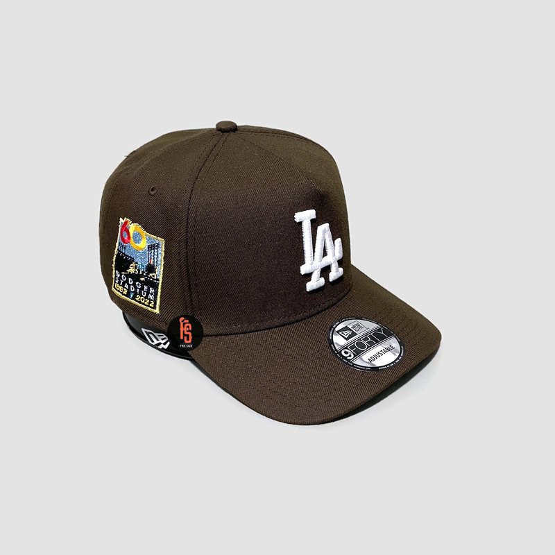 TOPI NEW ERA ORIGINAL A FRAME 60TH ANNIV LOS ANGELES DODGERS WALNUT