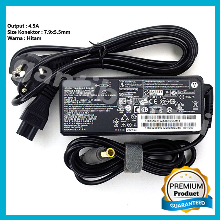 Charger Adaptor Laptop Le 20V 4.5A 90W