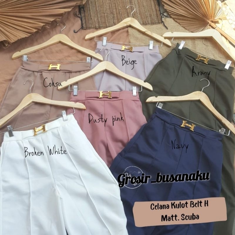 gb_kulot scuba belt premium / kulot scuba H / celana kulot scuba cubit H
