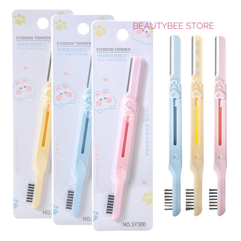 EYEBROW RAZOR / PENCUKUR ALIS / EYEBROW BRUSH / BRUSH ALIS 2 IN 1 (SY300)